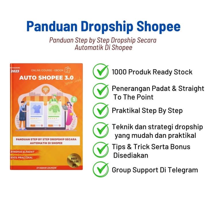 PANDUAN BUAT DUIT DI SHOPEE SECARA DROPSHIP