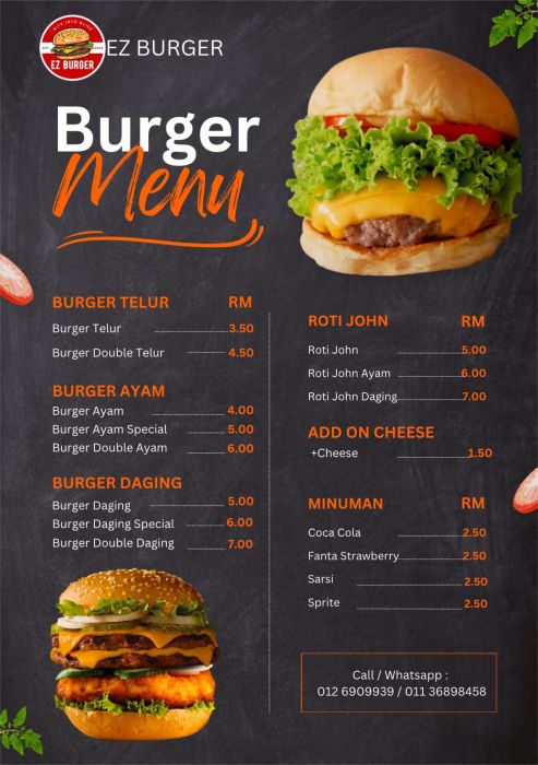 Burger dan Roti John Tawau