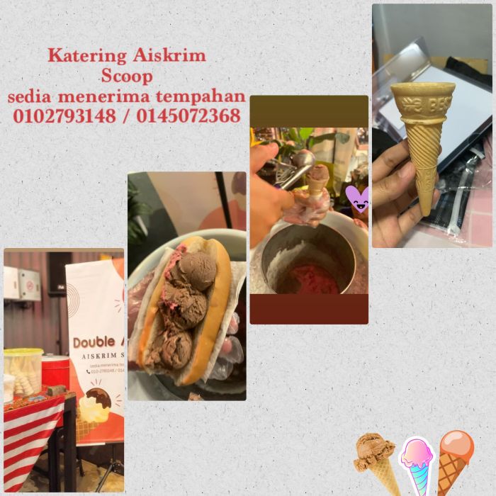 Tempahan katering aiskrim scoop